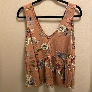 Misia double v-neck floral blouse size 2X